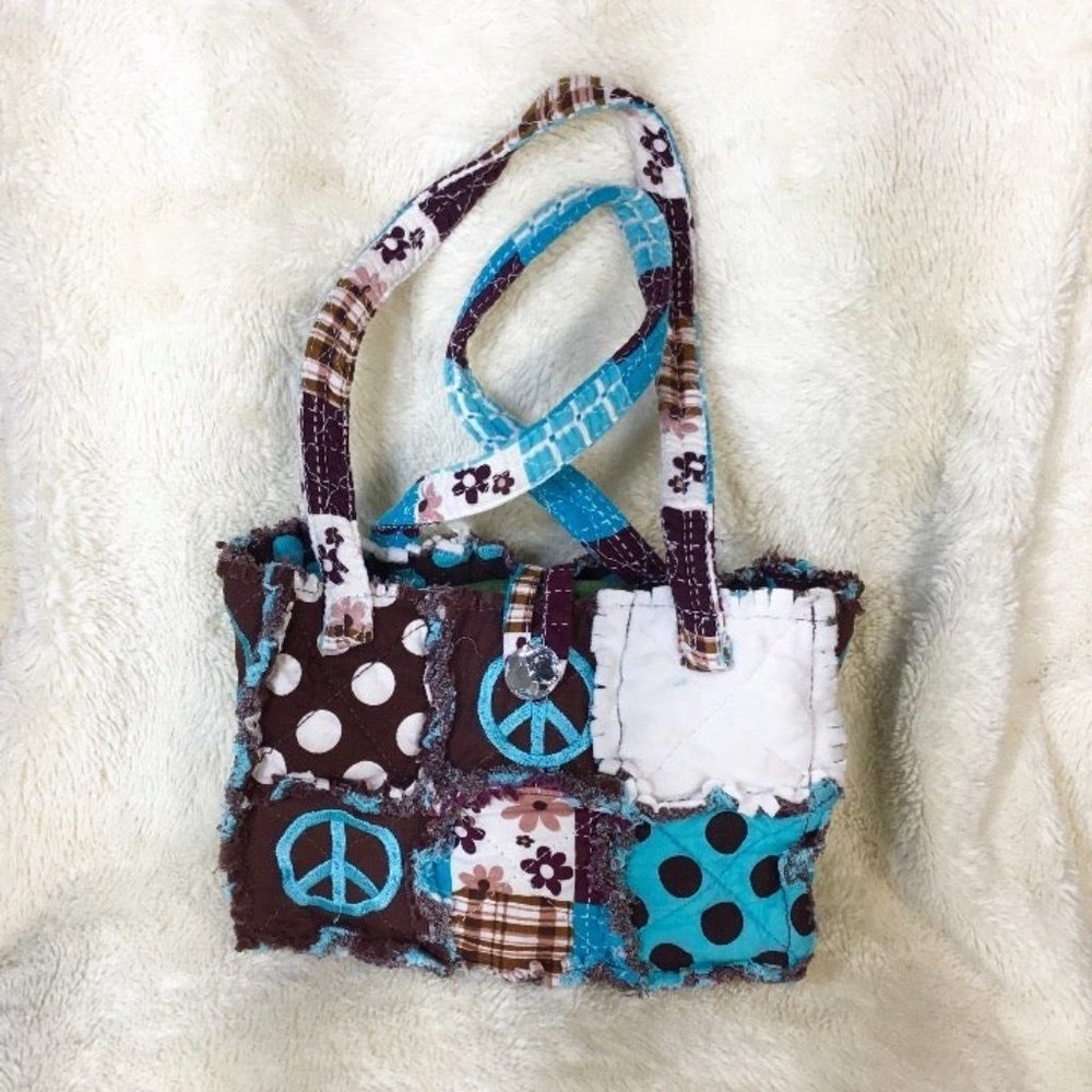 Quilted Patchwork Colorful Shoulder Bag - image 2